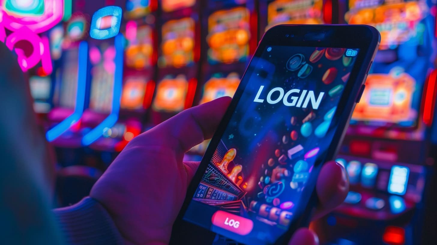 Pemain DWV Gaming merayakan kemenangan taruhan olahraga online di smartphone dengan saldo akun bertambah